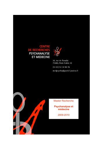 Brochure Master Recherche PM 2009-20010 - UniversitÃ© Paris ...