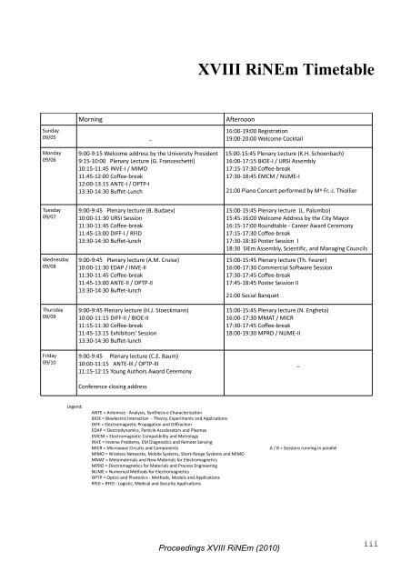 Proceedings of the XVIII RiNEm - NCCR MUST