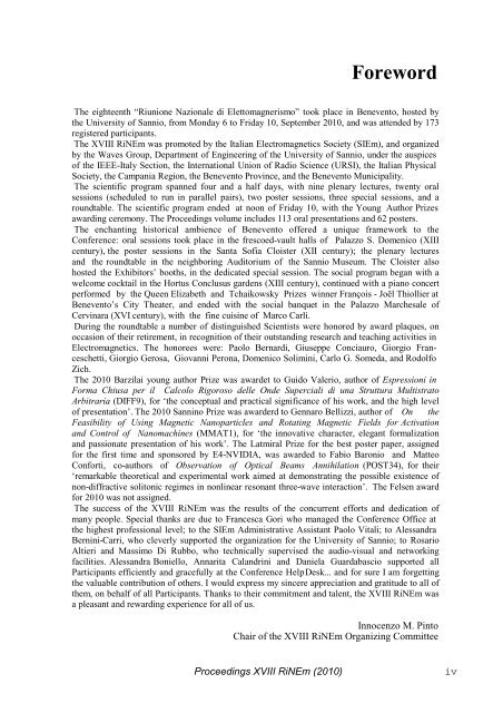 Proceedings of the XVIII RiNEm - NCCR MUST