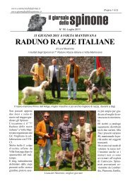 GLI SPINONI AL RADUNO RAZZE ITALANE di Luca Massimino