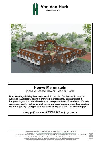 Hoeve Merenstein, Beek en Donk (N.Br.) - Van den Hurk Makelaars oz