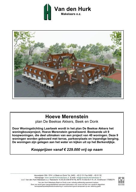 Hoeve Merenstein, Beek en Donk (N.Br.) - Van den Hurk Makelaars oz