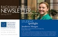 NEWSLETTER - Rackham Graduate School - University of Michigan