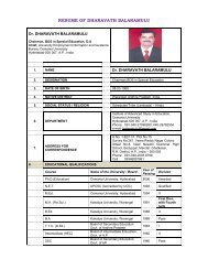 RESUME OF DHARAVATH BALARAMULU - Osmania University