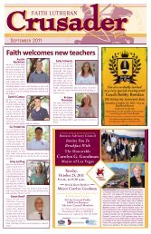 September - Faith Lutheran Middle School and High School
