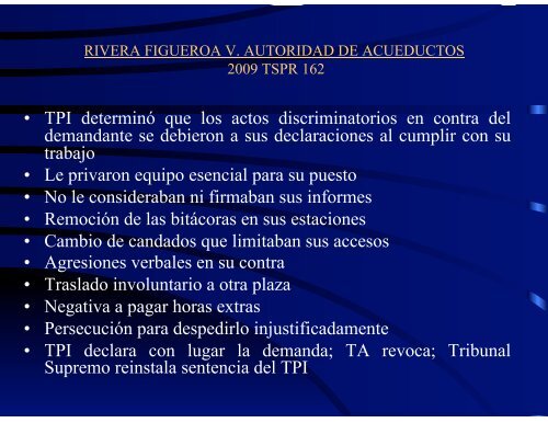 decisiones recientes de los tribunales que impactan la