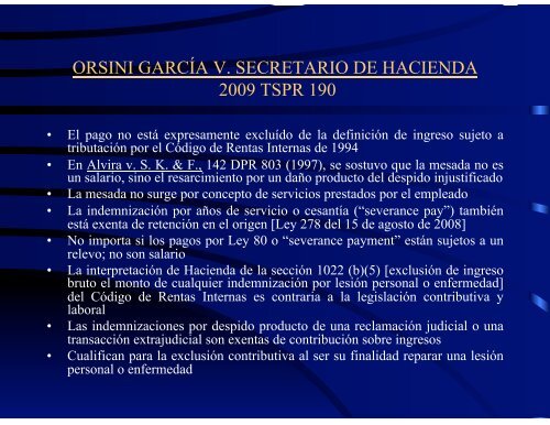 decisiones recientes de los tribunales que impactan la