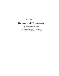 BARBARA: The Story of a UFO Investigator - Exopolitics Hongkong