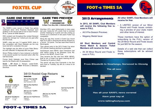 2013 FeT Rd 8 Part 2 StvWA.pub - West Adelaide Football Club