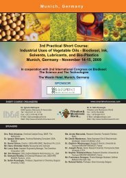 Industrial Uses of Vegetable Oils - Smart Short Courses
