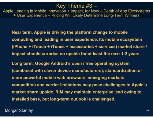 The Mobile Internet Report Key Themes*