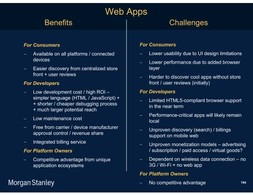 The Mobile Internet Report Key Themes*