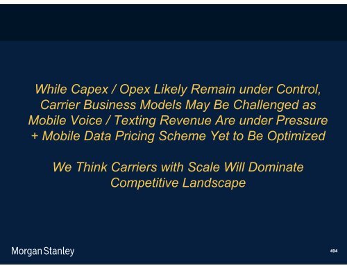 The Mobile Internet Report Key Themes*