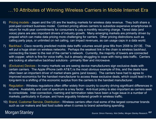 The Mobile Internet Report Key Themes*