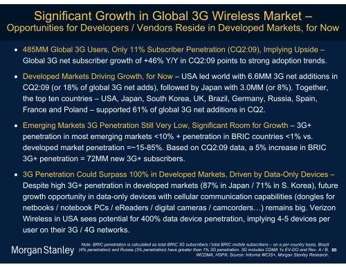 The Mobile Internet Report Key Themes*