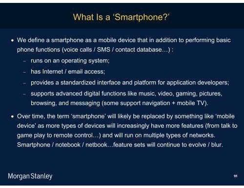 The Mobile Internet Report Key Themes*