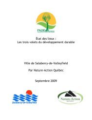 Les trois volets du développement durable - Salaberry-de-Valleyfield