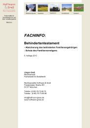 FACHINFO: Behindertentestament - Hoffmann-gress.de