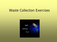 Waste Collection Exercises