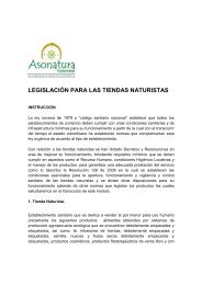 legislaciÃ³n para las tiendas naturistas - Asonatura