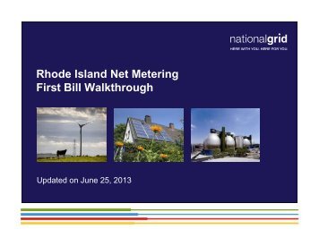 National Grid Net Metering RI First bill walk through