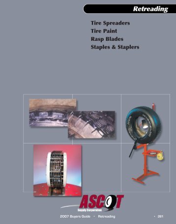 Download the Retreading catalog. (PDF) - Tuffy Manufacturing