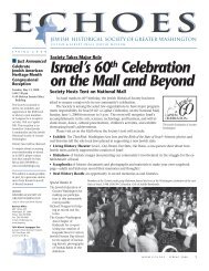 Israel's 60th Celebration on the Mall and Beyond - Jewish Historical ...