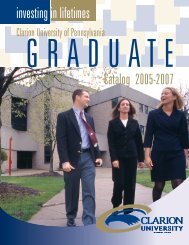 Graduate - Clarion University