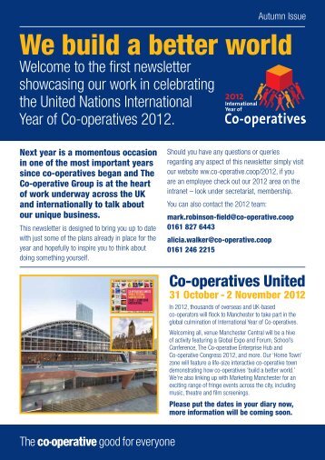 We build a better world - The Co-operative