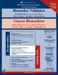 Biomarker Validation - Cambridge Healthtech Institute