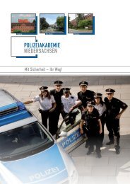 Werbebroschüre der Polizeiakademie Niedersachsen