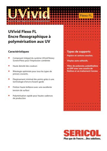 UVivid Flexo FL Encre flexographique Ã  polymÃ©risation aux UV