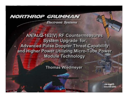 AN/ALQ-162(V) RF Countermeasures System Upgrade for ...