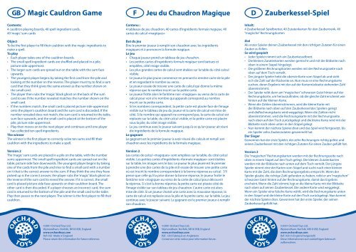 Magic Cauldron Game Zauberkessel-Spiel - Orchard Toys