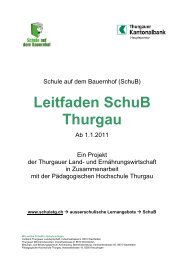 Leitfaden SchuB Thurgau - Verband Thurgauer Landwirtschaft