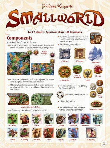 Smallworld Rules - Days of Wonder