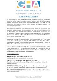 GEMMA HIRST ASSOCIATES ANNIE CAULFIELD