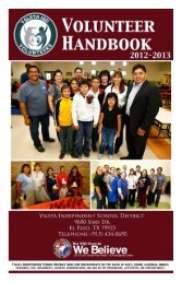 volunteers handbook - Ysleta Independent School District