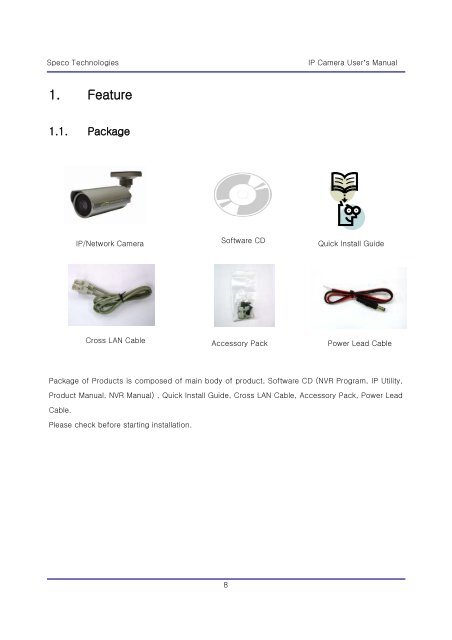 IP Camera User's Manual - Speco Technologies