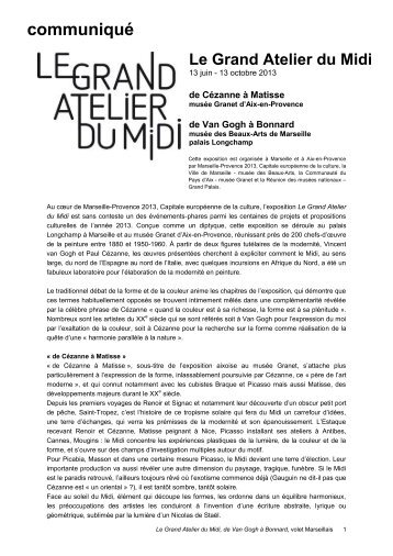 TÃ©lÃ©charger le dossier de presse (PDF) - Marseille Provence 2013
