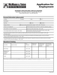 Dauphin Store Job Application Form - McMunn and Yates Building ...