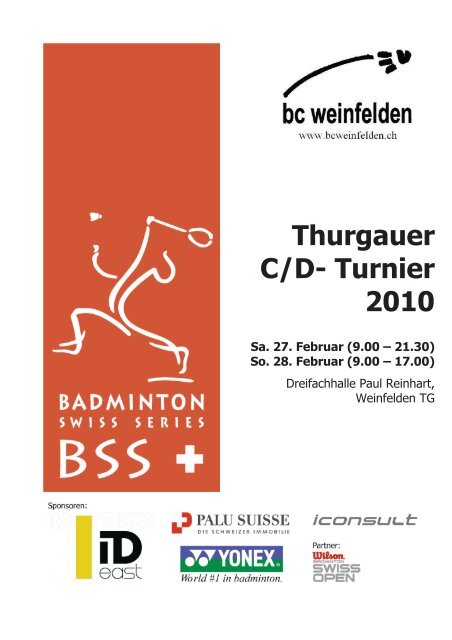 Turnierheft - Badminton Swiss Series