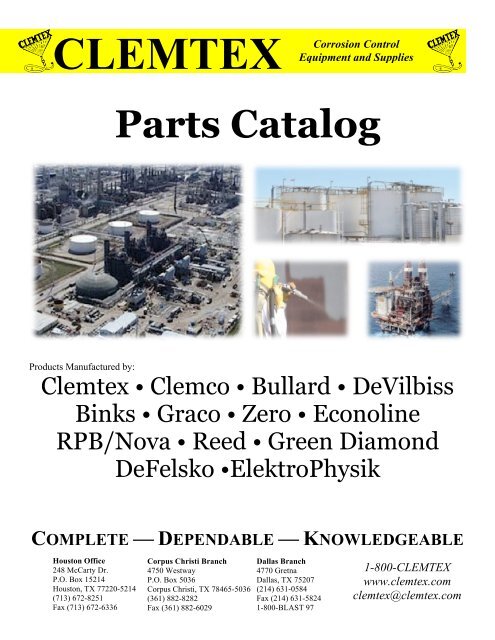 Clemtex Parts Catalog