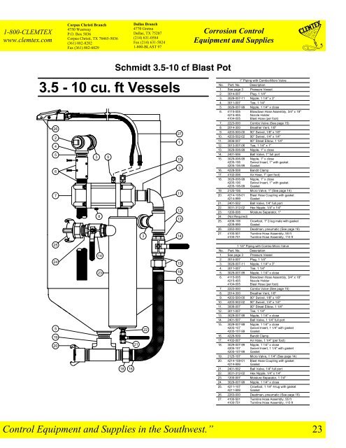 Clemtex Parts Catalog