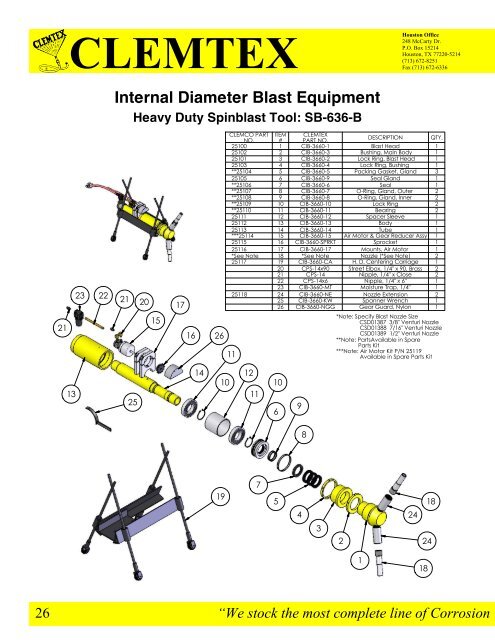 Clemtex Parts Catalog