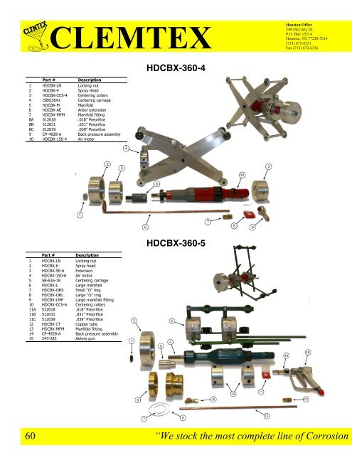 Clemtex Parts Catalog