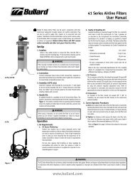 www.bullard.com 41 Series Airline Filters User Manual