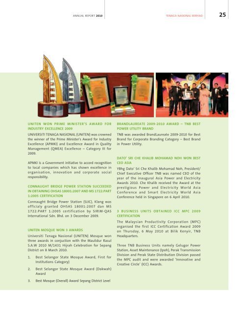 Annual Report 2010 - Tenaga Nasional Berhad