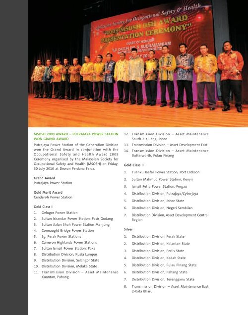 Annual Report 2010 - Tenaga Nasional Berhad