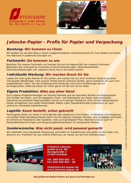 Wein- und Geschenkverpackungen - Jahncke Papier GmbH